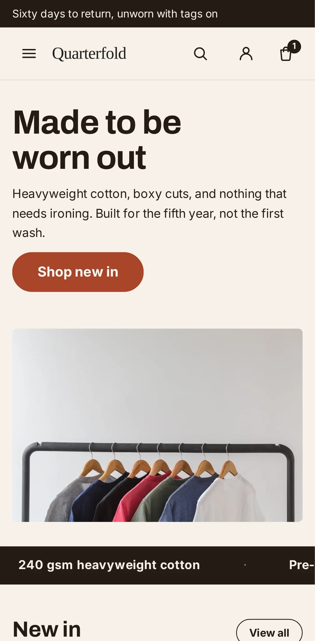 The same homepage on a phone-sized screen