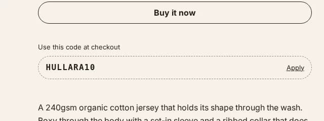 The product discount code block, as it renders on a real storefront