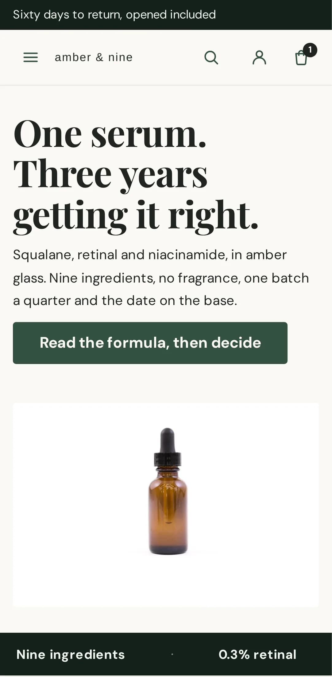 The same homepage on a phone-sized screen