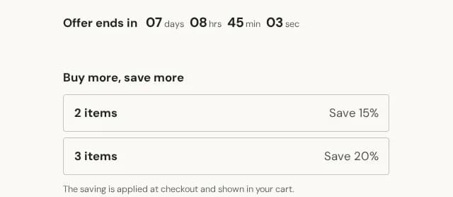 product quantity breaks